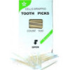 Зубочистки 1000шт бамбук с ментолом в индивидуальной целлофановой упаковке K-TOOTH PICKS