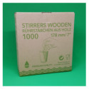 Палочка-мешалка ЭКО 17,8см деревянная в картонной упаковке 1000шт