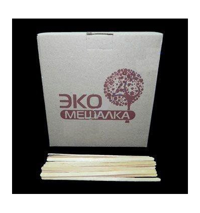 Палочка-мешалка ЭКО 14см деревянная в картонной упаковке 1000шт