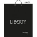 Пакет з пластиковою ручкою 43х50 12см 90мкм Liberty преміум чорний (шт)