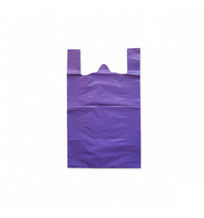 Пакеты майка 45х75см 45мкм крепкие 25шт Фиолетовые