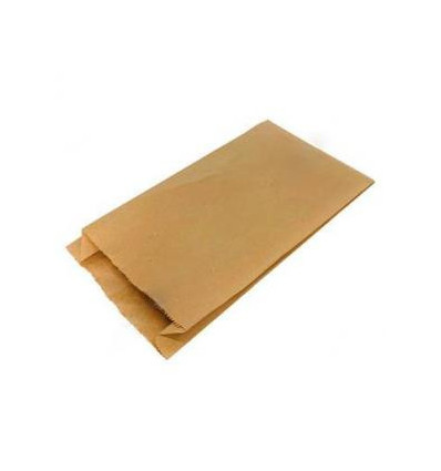 Пакет паперовий 16х6х37см з бурого крафт паперу