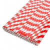 Трубочки бумажные бело-красная спираль 19,5см 25шт прямые