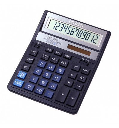Калькулятор Citizen SDC-888 ХBL, 12 разрядов, синий