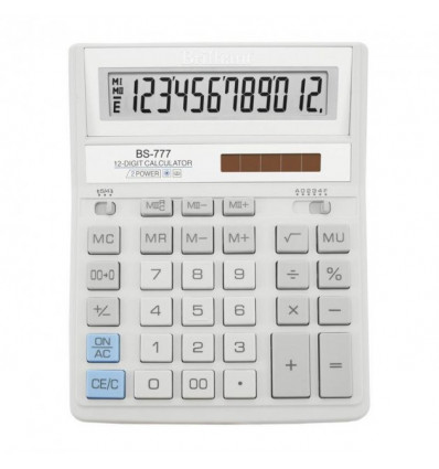Калькулятор BS-777WH 12р., 2-пит, белый