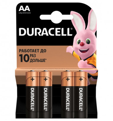 Елемент живлення (батарейка) DURACELL LR6 (AA) 4 шт ( s.52536 )