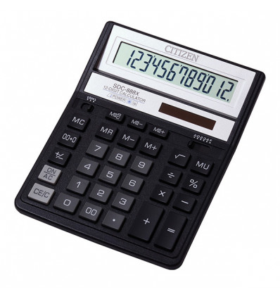 Калькулятор Citizen SDC-888 ХBK, 12 разрядов, черный