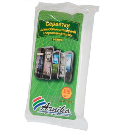 Салфетки влажные для мобильных телефонов 15 шт