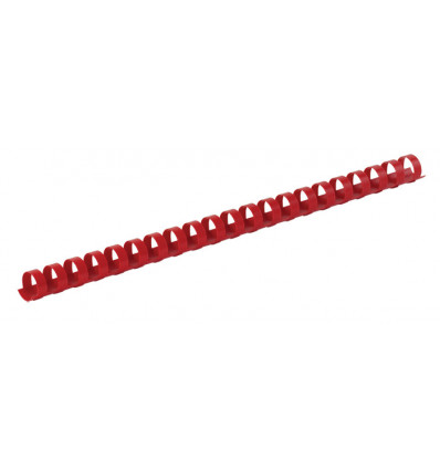 Пластикові пружини для палітурки, d 19мм, А4, 150 арк., круглі, червоні, по 100 шт. в упаковці