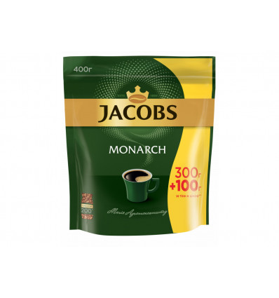 Кава розчинна Jacobs Monarch м'яка упаковка 400 г