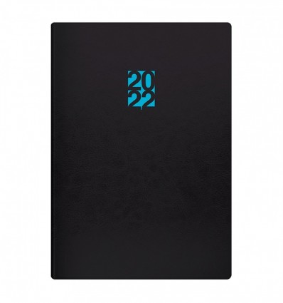 Щоденник датований BRUNNEN 2022 Стандарт Flex Neo чорний з блакитним