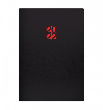 Щоденник датований BRUNNEN 2022 Стандарт Flex Neo чорний з червоним