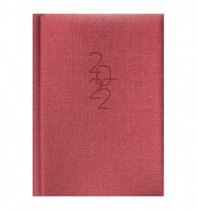 Ежедневник датированный BRUNNEN 2022 карманный Tweed красный