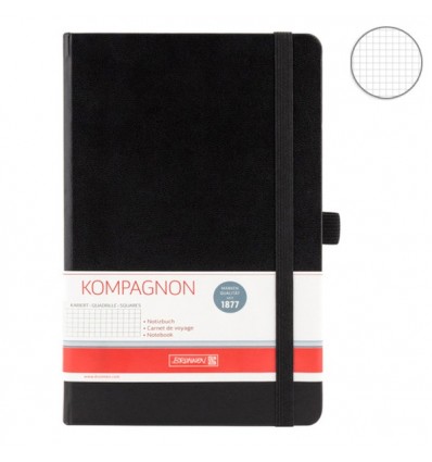 Книга записна Компаньйон BRUNNEN 10-552 28 05, чорна А5 клітинка ( 10-552 28 05 )