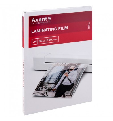 Плёнка для ламинирования Axent 2020-A, 80 мкм, A4, 216 x 303 мм, 100 штук