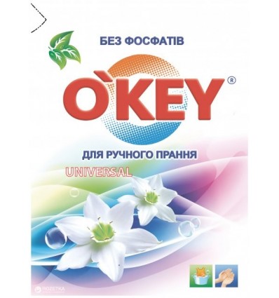 O'KEY, стиральный порошок Universal ручной 400г