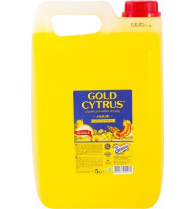 Gold Cytrus Рідина для миття посуду 5л Жовтий