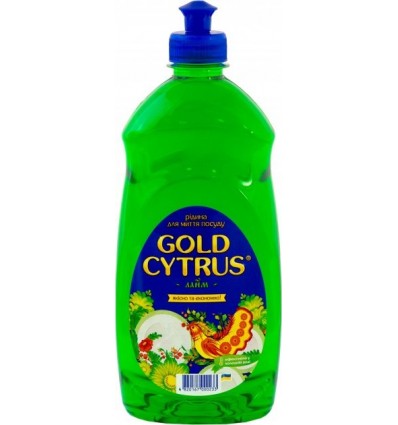 Gold Cytrus Жидкость для мытья посуды 0,5 л Зеленый
