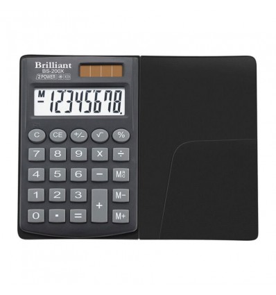 Калькулятор Brilliant BS-200x 8ми розрядний, 2 типу харчування