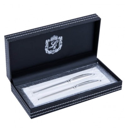 Комплект ручек Elegance с прозрачными кристаллами, белый, в подарочном футляре LS.443001-12