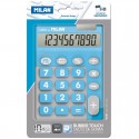 Калькулятор Milan настільний, 10 розрядний, TOUCH DUO Rubber Touch, блакитний