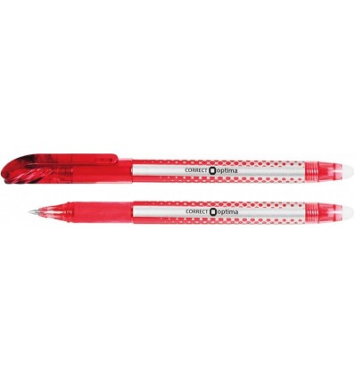 Кулькова ручка Optima CORRECT самостираюча 0.5мм червона