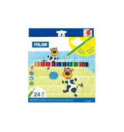 Олівці кольорові Milan, 24 кольорів