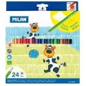 Олівці кольорові Milan, 24 кольорів