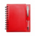 Блокнот с ручкой Красный
