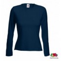 Футболка Fruit of the Loom Lady-Fit Long Sleeve T, L темно-синяя