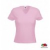 Футболка Fruit of the Loom Lady-Fit V-Neck, L рожева