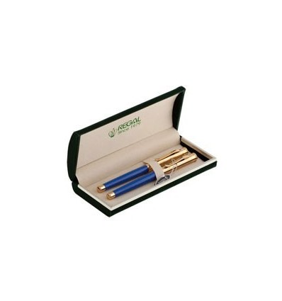 Комплект из перьевой ручки и ручки-роллера в бархатном футляре