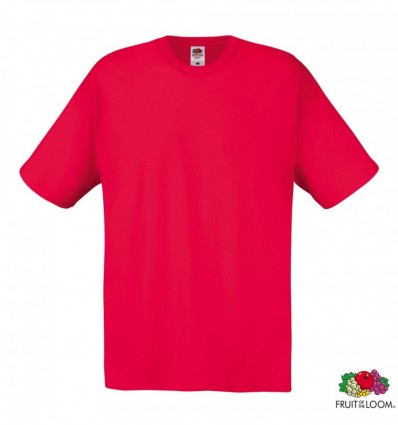 Футболка Fruit of the Loom Original T, 2XL , красная