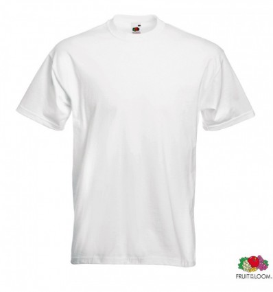 Футболка Fruit of the Loom Super Premium Tee 2XL, белая