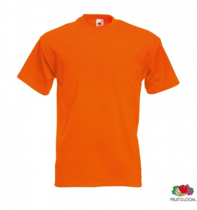 Футболка Fruit of the Loom Super Premium Tee L, оранжевая