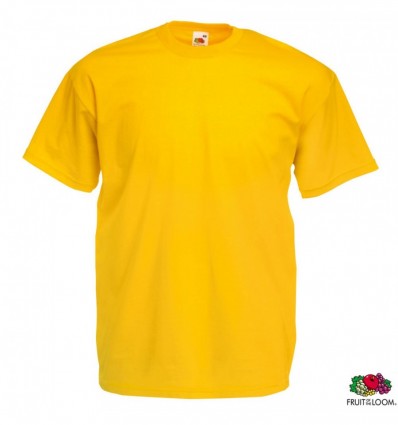 Футболка Fruit of the Loom Valueweight T, 2XL, яскраво-жовта