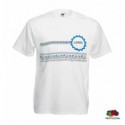 Футболка Fruit of the Loom Valueweight T, белая с орнаментом, S